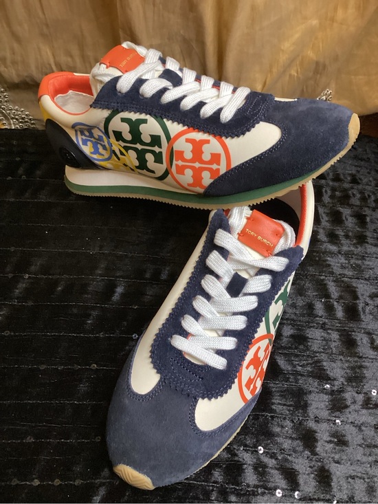 Tory Burch Shoes - Vintage Tory Burch Hank Trainer Multicolor Logo Retro Runner Sneakers 8